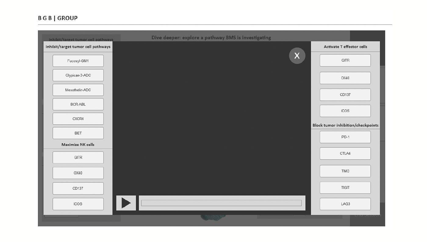 Video modal overlay state on content screen